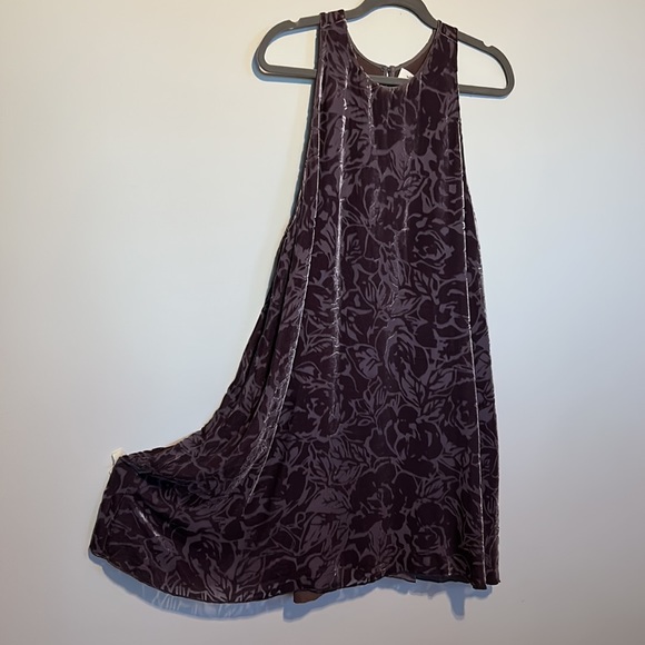 Party time Purple/plum velour/silk comfort with pockets, flowy chic style - Picture 2 of 6